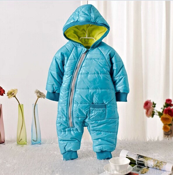 Schneeanzug Baby Schnee tragen Baumwolle Gepolstert Einem Stück Warme Oberbekleidung freundlicher Overall Strampler freundlicher Winter Gesamt Neugeborenen Parkas: Grün / 18m