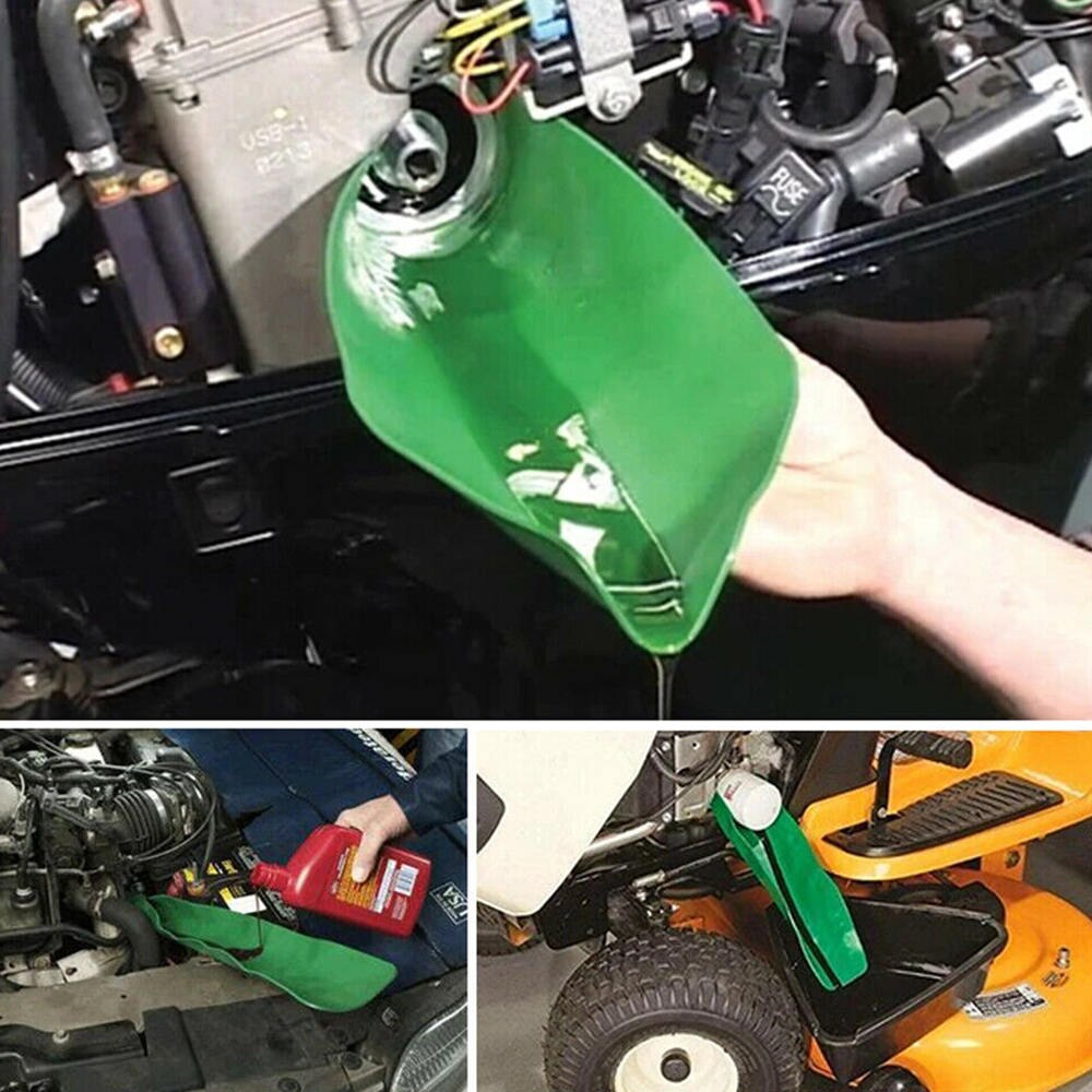 vert Flexible Drainage huile Guide outil huile Guide plaque huile Guide outil toute forme pliage entonnoir restaurer à l'original