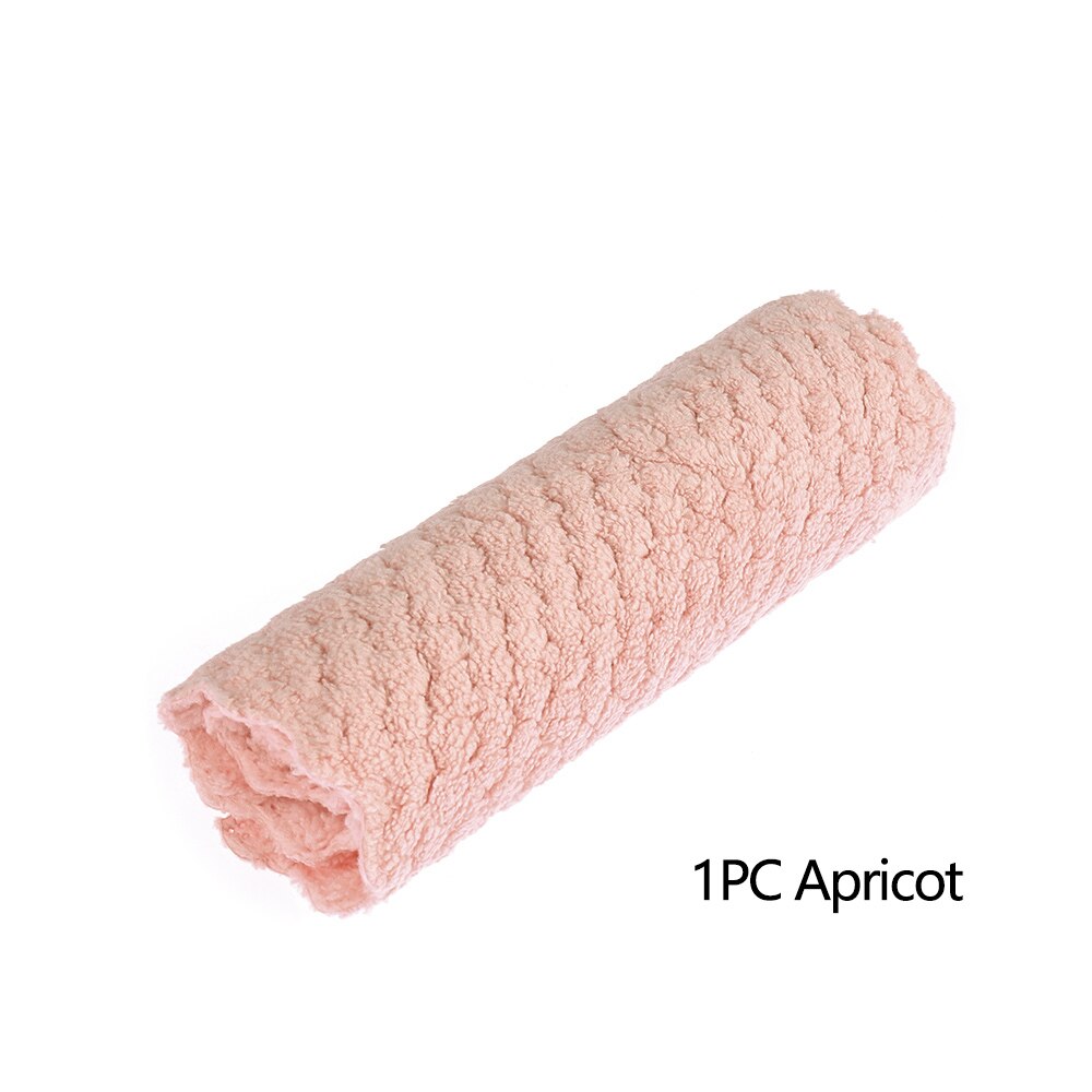 1PC Anti-grease Dish Cloth Bamboo Fiber Washing Towel Scouring Pad Kitchen Household Supplies Cleaning Rags Tools 4 Styles: Style 3-Apricot