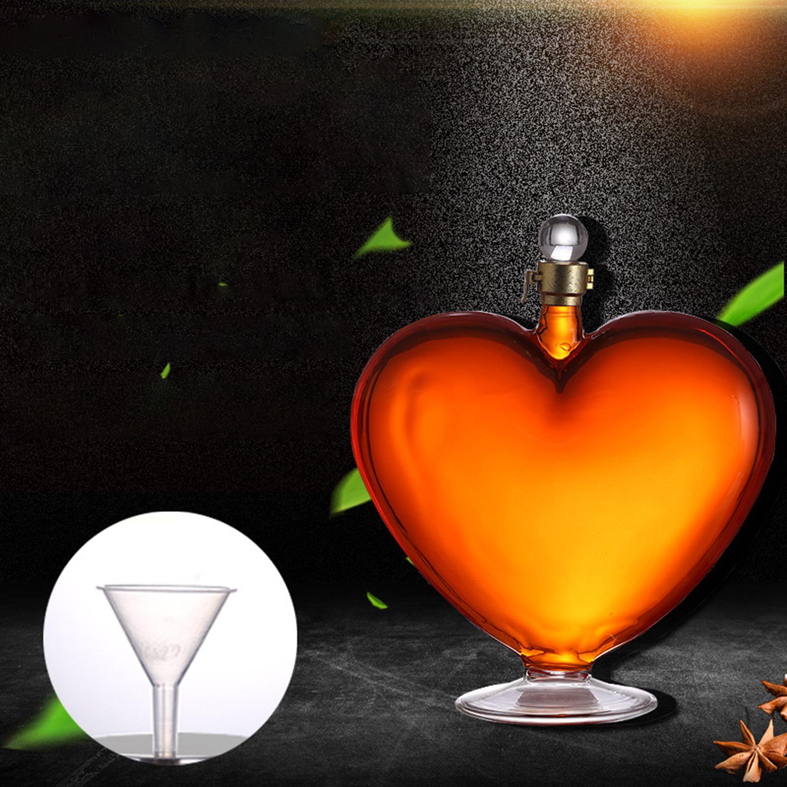 1 peça de vidro 1l presentes entretenimento coração decanter diamante para casa