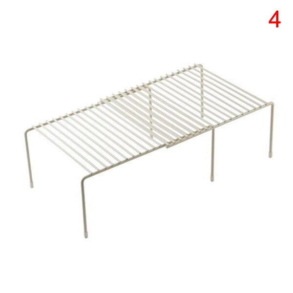 Multifunction Cabinet Shelf Organizers Stackable Expandable Set of 2 Metal Kitchen Counter Metal Shelves E2S: 4