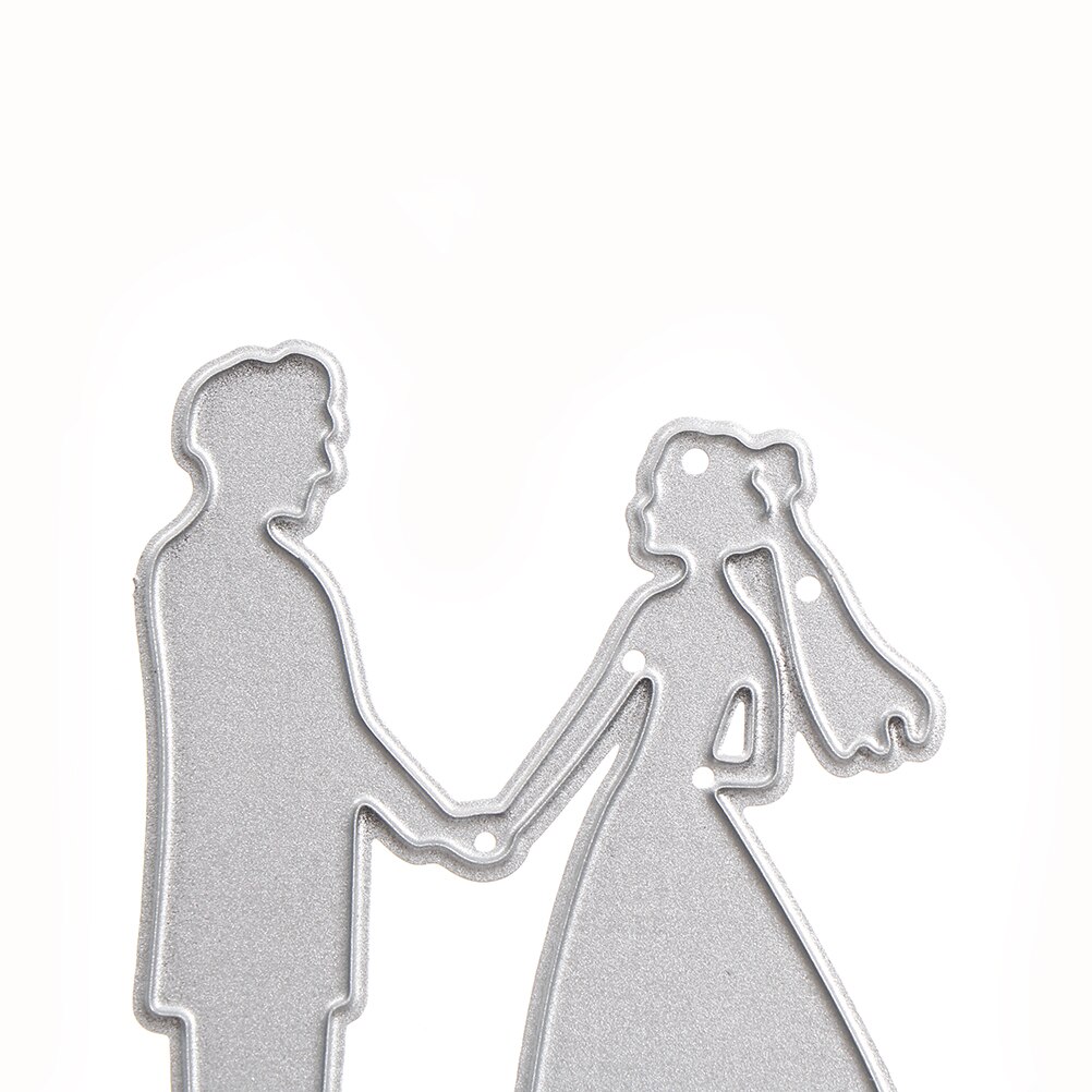 Bröllopspar stansat brudgummen metall skärformar stenciler diy scrapbooking album dekorativ prägling mapp dör