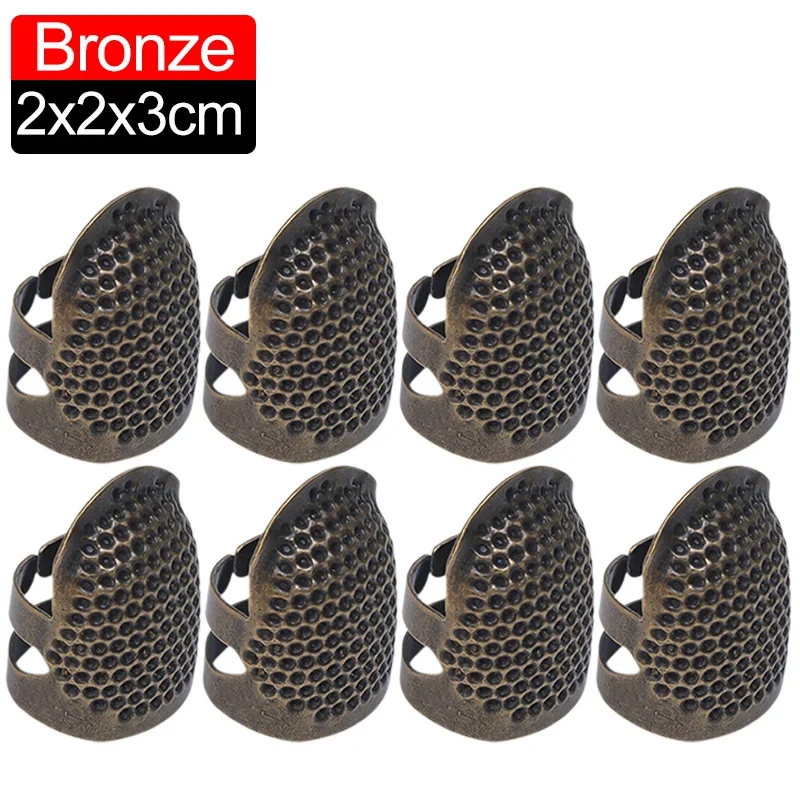 retrò protezione per le dita Anello ditale antico fa per lavoro manuale Aghi per ditale antiscivolo impostato da cucito fai da te per la casa Accessori per strumenti: L / Grigio scuro