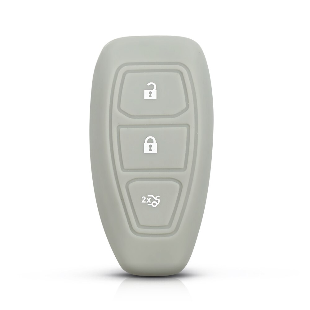 KEYYOU Replacement Silicone Cover Car Key Case For Ford Mondeo Fiesta Kuga Focus Ecosport Titanium Fob Remote Key Case Protector