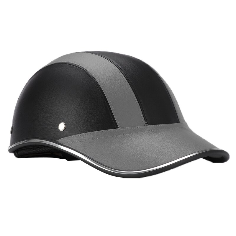 Abs + pu hjelm baseball cap udendørs cykling halv åben ansigt universal beskyttende: 2