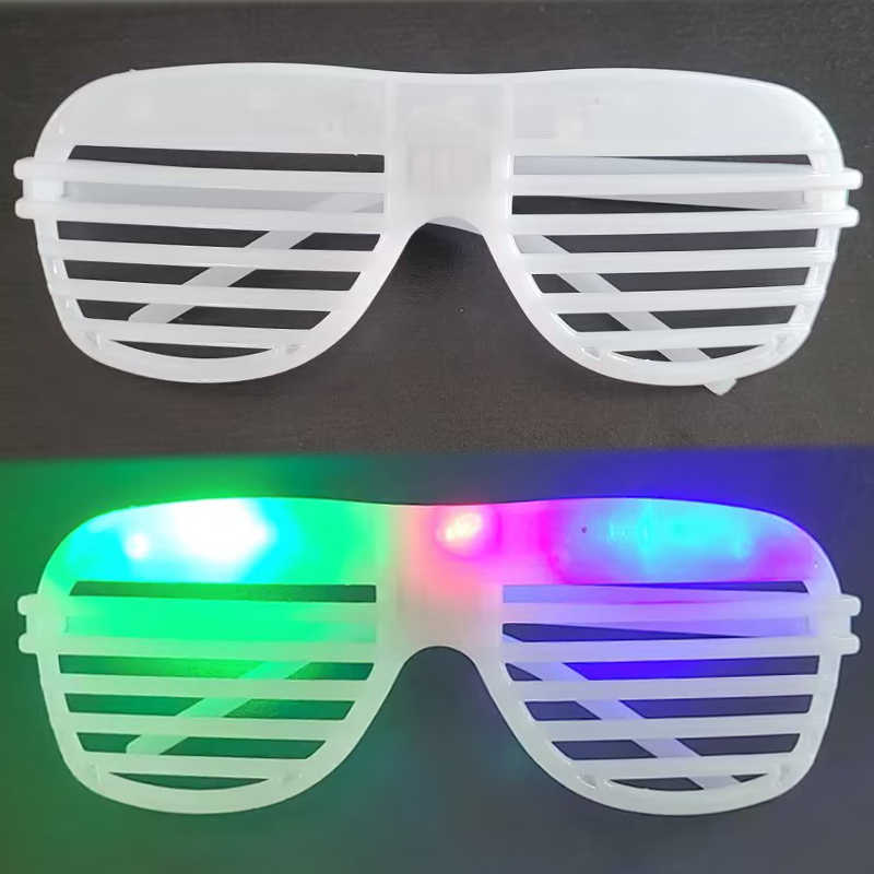 10/20/30/50 Pcs Glow in the Dark Led Glasses Light Up Sunglasses Party Favors Glow Glasses Adults Party Supplies: XS（old） / Light Grey