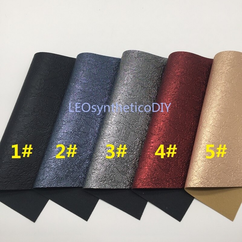 1PC 21X29CM Lace Embossed Faux Leather Fabric, Synthetic Leather Sheets, PU Leather For Making Bows LEOsyntheticoDIY T327A