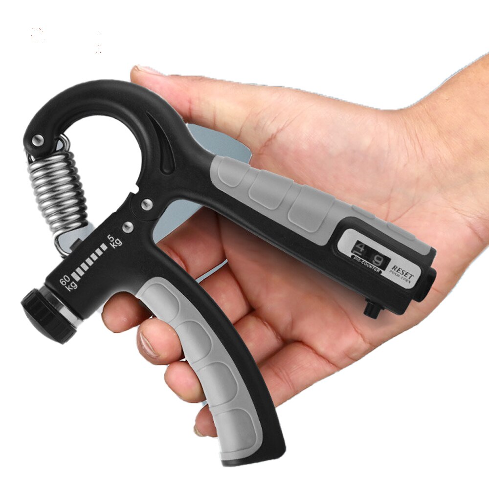 R-Shape Adjustable 10-130 lbs Hand Grip with Counter Sports Strength Exercise Strengthener Gripper Spring Finger Carpal Expander