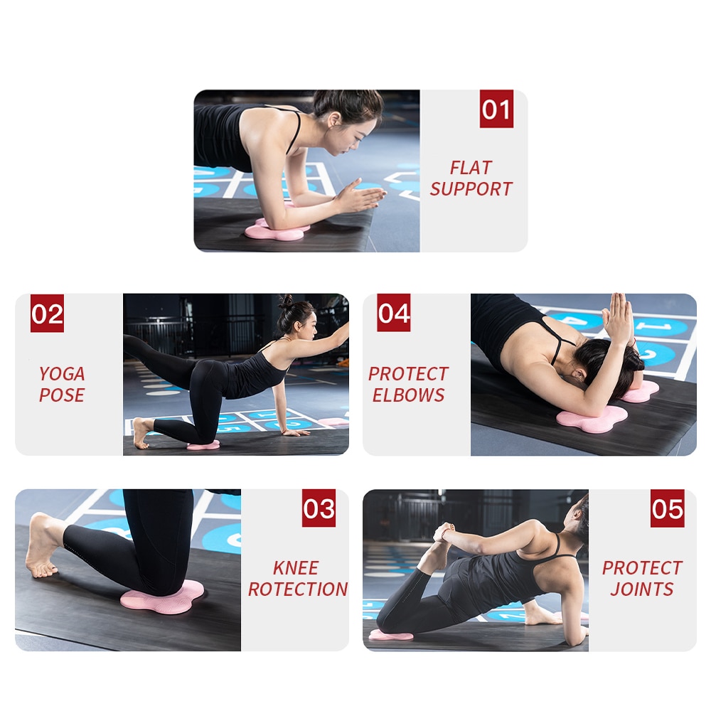 Yoga knæpuder cusion support til knæleddene hofter hænder albuer balance support pad yogamåtte til fitness yoga øvelse sport