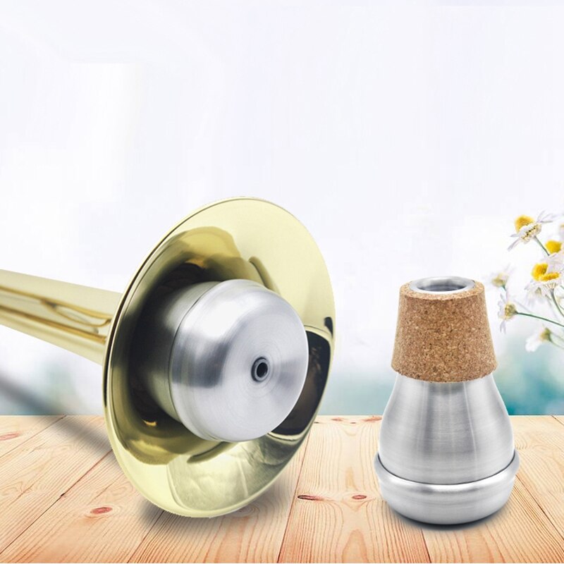 Sølv aluminium kork praksis trompet boble lydløs musikinstrument tilbehør