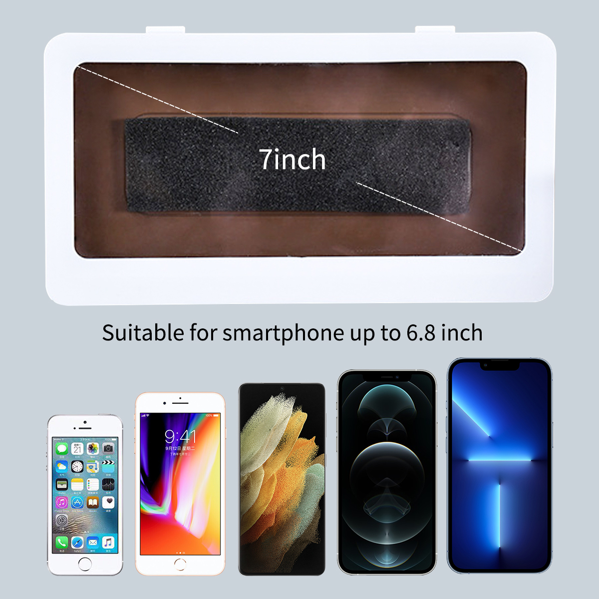 Telefoonhouder Badkamer Waterdicht Thuis Muur Telefoonhoesje Stand Box Zelfklevend Touchscreen Telefoon Shell Douche Afdichting Opslag