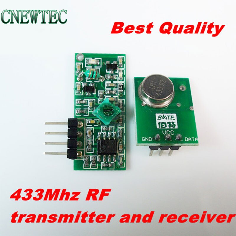 Best 1pair/lot 433MHZ Superregeneration Wireless Transmitter Module Burglar Alarm and Receiver Module
