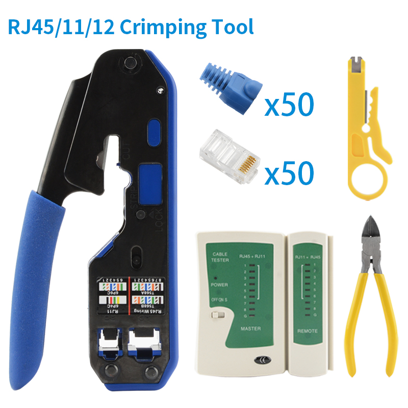 RJ45 krimptang tang netwerkkabel crimper draad stripper cutter ethernet clip tang RJ45 RJ12 RJ11 cat6 cat5e cat5