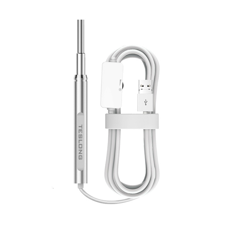 TESLONG Ear Cleaning Endoscope Camera 720HD 6 Leds USB Visual Ear Spoon 3.9mm 4.3MM Borescope Camera OTG Phone Android Type-c PC