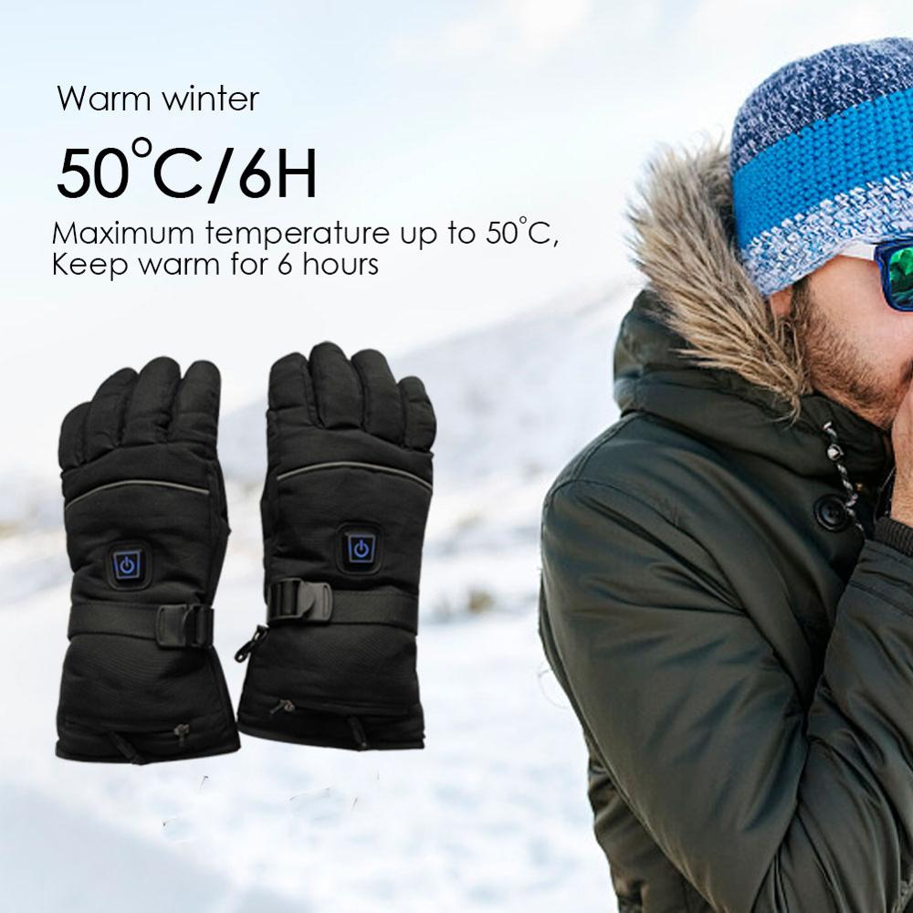 Elektrische Verwarming Handschoenen met Batterijen Verwarmde Thermische Handschoenen voor Mannen Vrouwen Volledige Fingers Winter Hand Warmer Ski Handschoenen