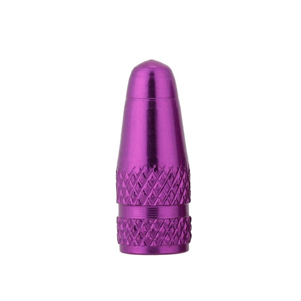 Fiets Band Band Aluminium Presta Steel Air Valve Cap Stofkap: Purple