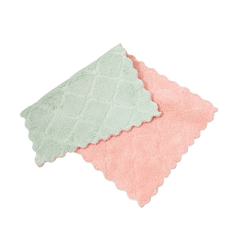 1 pc super absorvente pano de toalha de microfibra toalhas de cozinha pano de prato pano de limpeza panos de lavagem utensílios de mesa domésticos: green