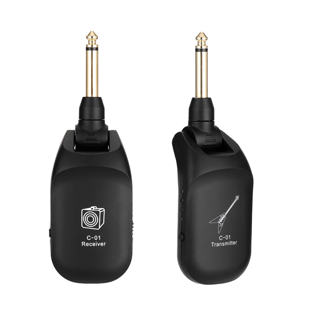 Draadloze Gitaar Systeem Ingebouwde Oplaadbare 4 Kanalen Draadloze Gitaar Zender Ontvanger Voor Elektrische Gitaar Bas