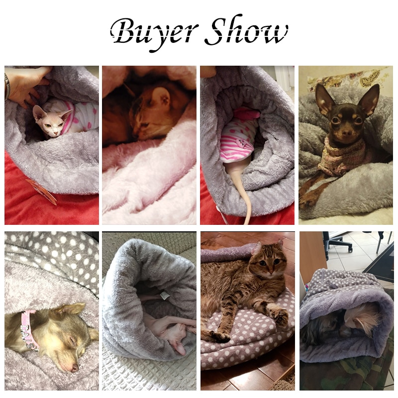 Saco de dormir de lana para gatos cama para perros pequeños mascotas alfombrilla de gato casa perrera suave cama para dormir productos para mascotas