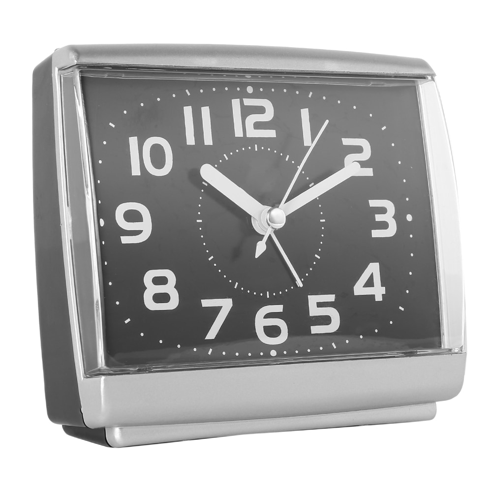 Modern Square Alarm Clock Bedroom Desktop Bed Wake Up Clocks beside student Plastic Silent Sweeping Small table Clock