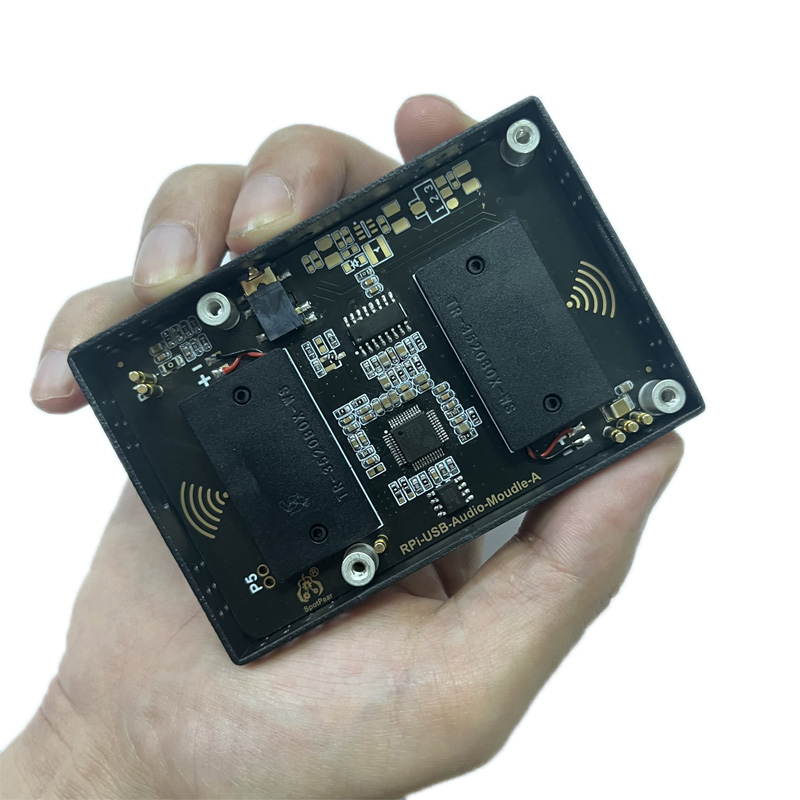 Raspberry Pi 5, USB-Audio-Soundkarte, Modulhut mit Kopfhöreranschluss, Summer-Lautsprecher-Option für Pi 4B