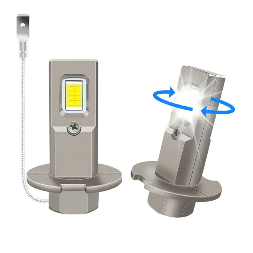 2 uds H3 bombilla LED para faros antiniebla tamaño 1:1 Plug And Play luz brillante de alta potencia para coche 12V 120W 30000LM amarillo blanco azul