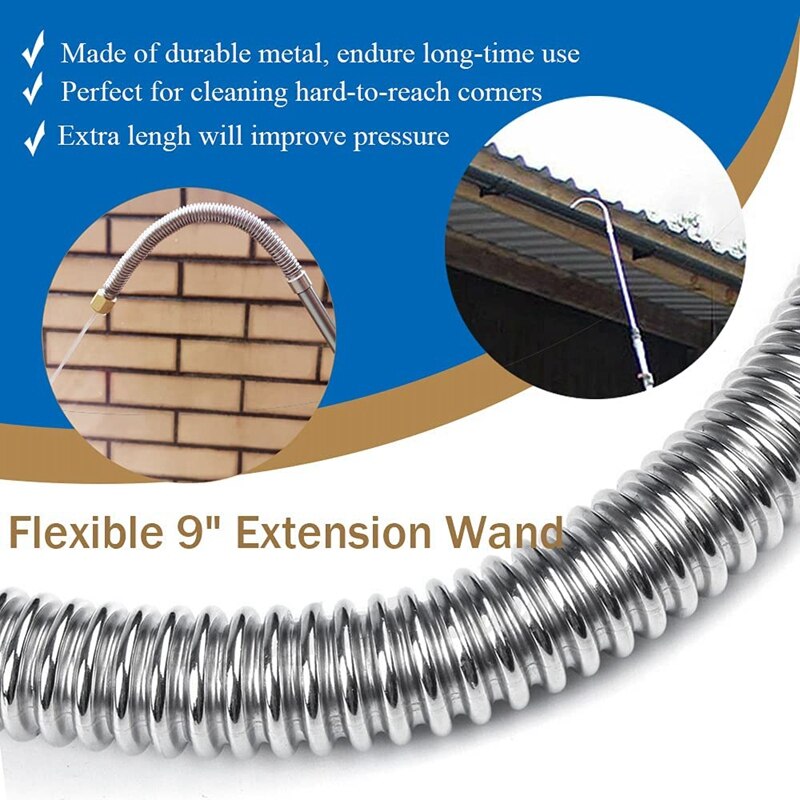 High Pressure Power Washer Wand For Garden Hose With Jet Nozzle And Fan Nozzle Hydro Jet Power Sprayer For Car Washing