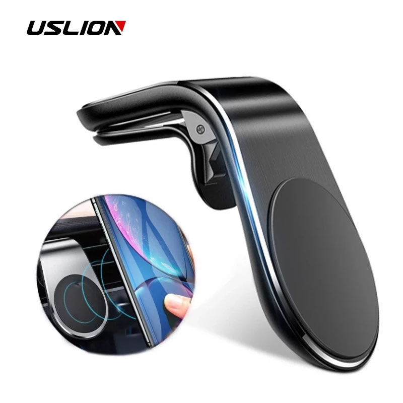 Uslion Magnetische Auto Telefoon Houder Stand Voor Iphone Xiaomi Samsung 360 Metalen Air Vent Magnetische Houder In Auto Gps Mount houder