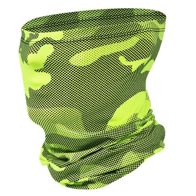 Varmere ansigt bandana tørklæde sport termisk skiløb tube hals gamacher dække tyk vandring cykling snowboard mænd kvinder: Camouflage grøn