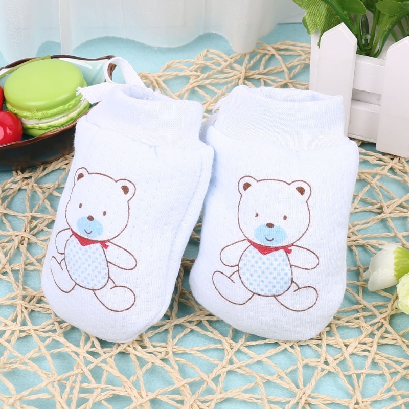 Baby Anti Scratching Gloves baby Mittens Glove Organic Cotton Lovely Baby Infant Boys Girls Mittens Soft Newborn Gloves