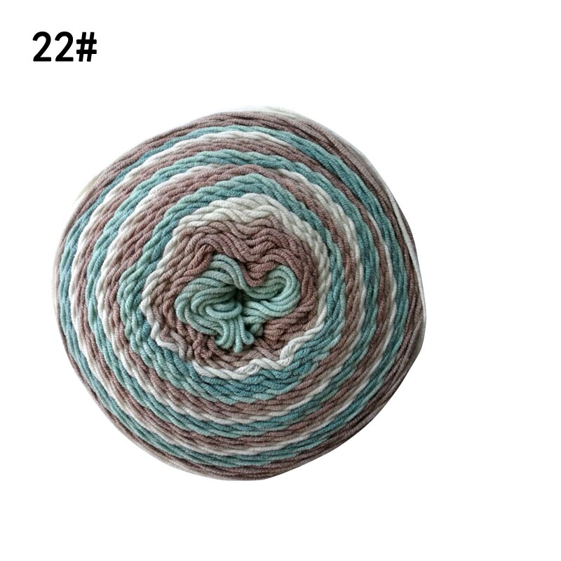 Qzlknit 250G/Bal Regenboog Katoenen Garen Segment Verven 5 Strengen Van Melk Katoenen Garen Diy Hand Gebreide Sjaal sofa Kussen Taart Garen