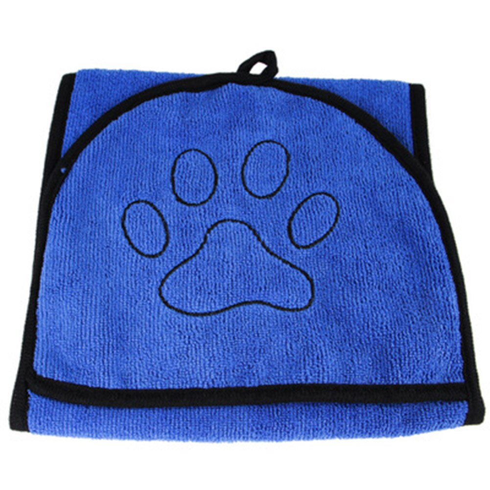 Pluche Huisdier Water Absorberende Handdoek Snel Droog Opknoping Katten Hond Handschoen Badhanddoek Dierbenodigdheden Tt-Best: Blue