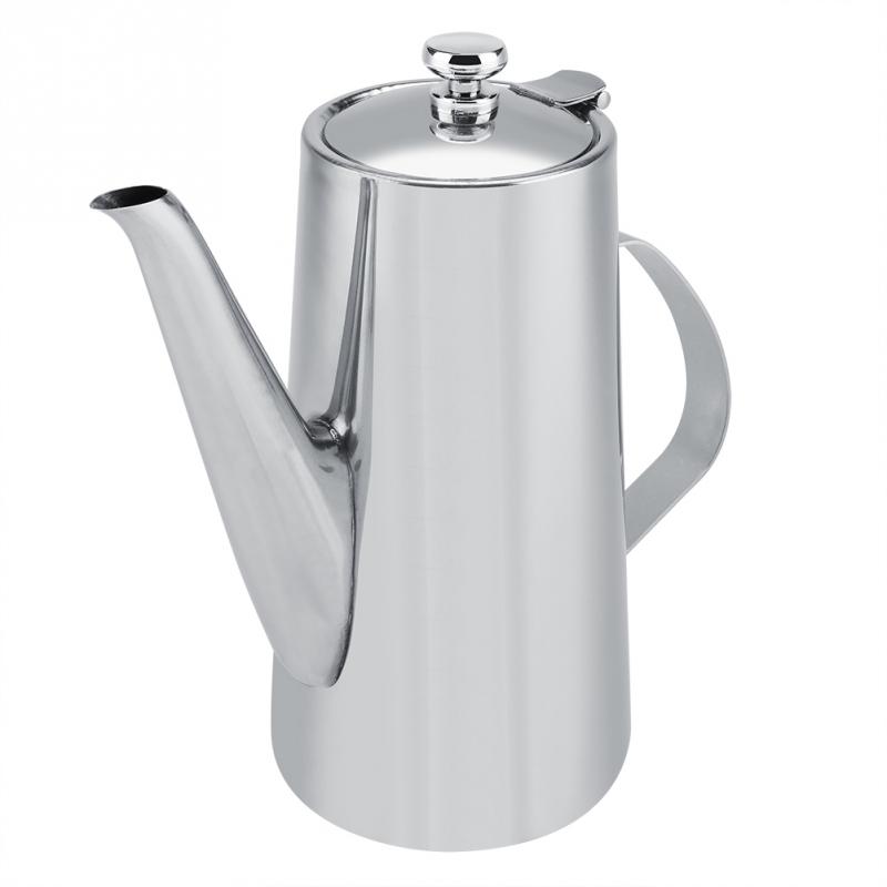 Cafetera de prensa francesa de acero inoxidable de para el hogar de 2L, tetera con filtro, cafetera delicada
