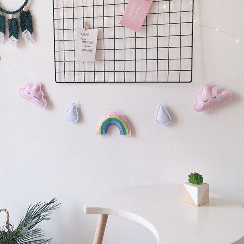 eins nordisch Wolke Regenbogen Neugeborenen Baby in sterben Krippe Kleinkind Zimmer Dekor Fotografie Requisiten Baby Schlafzimmer Dekoration Befriedung Spielzeug: Rosa1