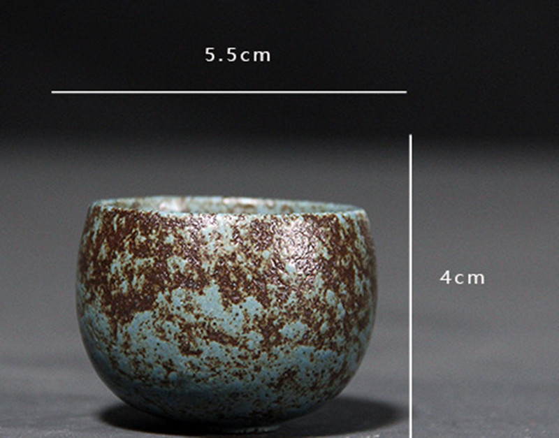 Grof Aardewerk Retro Thee Cup Zen Vintage Enkele Master Thee Mok Japanse Keramische Mokken Kung Fu Thee Kopjes Thee Ceremonie drinkware