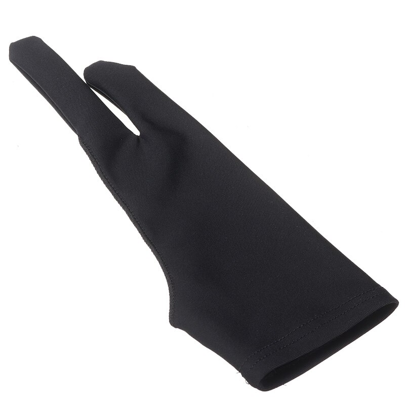 Black Two Finger Drawing Gloves Artist Graphics Anti-fouling Glove For Art Student Pen Drawing Tablet Pad Supplies