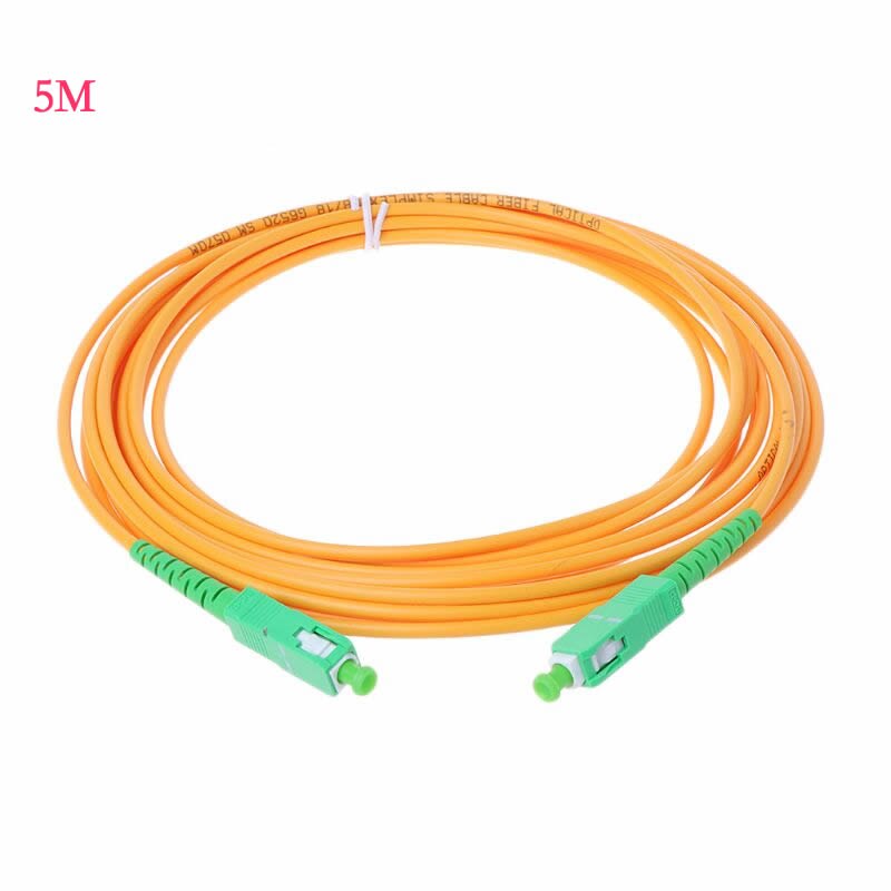 SC/APC-SC/APC-SM 3mm Fiber Optic Jumper Cable Single Mode Extension Patch Cord: 5m
