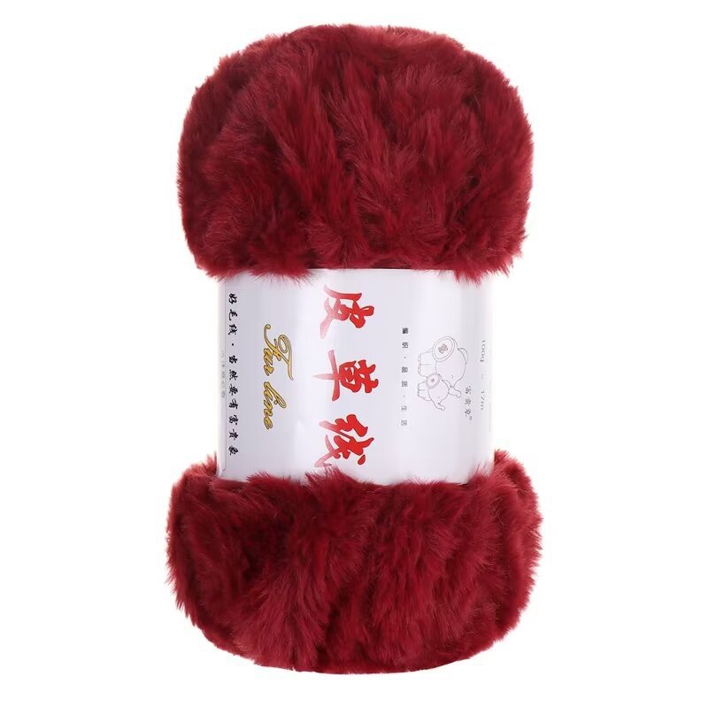 1Pc 100g Super Chunky Bont Garen voor hand breien pluizig zacht warm Gehaakte lijn om trui jas Sjaal Hoed lange pluche draden: Black