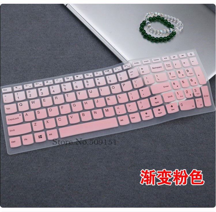 Til lenovo ideapad 300 17 300-17 700 700-15 700-17 500s-15 idé pad 700-15 isk 15.6 tommer silikone tastatur cover beskytter hud: Gradient lyserød
