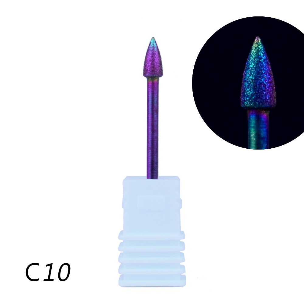 20 typer fræser til manicure neglebor regnbue diamant manicure maskine pedicure elektriske negle bor tilbehør: 10