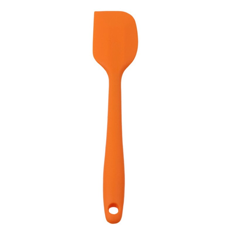  Heat Resistant Integrate Handle Silicone Spoon Scraper Kitchen Utensil Turners Spatula Pan Spatula Cake Kitchen Cooking Tool: Orange B