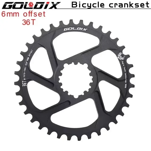 Mountainbike Kettingblad - Direct Mount 3°/6° Offset - 30T-38T Wide Narrow - voor SRAM NX XX XO Eagle: Zwart