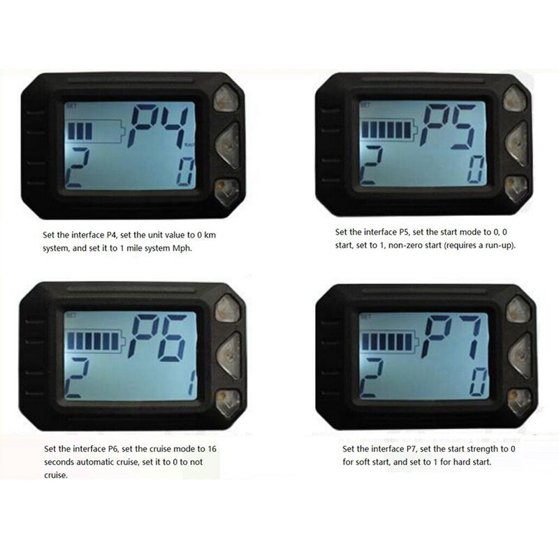 Acceleratore dell&#39;interruttore dello schermo di visualizzazione dello strumento del motorino elettrico regolabile 24V 36V per le parti del motorino da 5.5 pollici