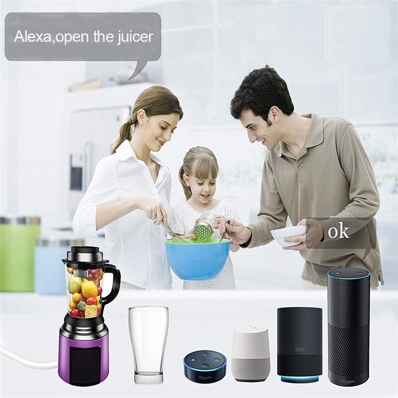 ZIGBEE – Barre d&#39;Alimentation Intelligente UE, Multiprise, Cordon d&#39;Extension, avec 2 Prises USB et 4 Prises CA, par Tuya