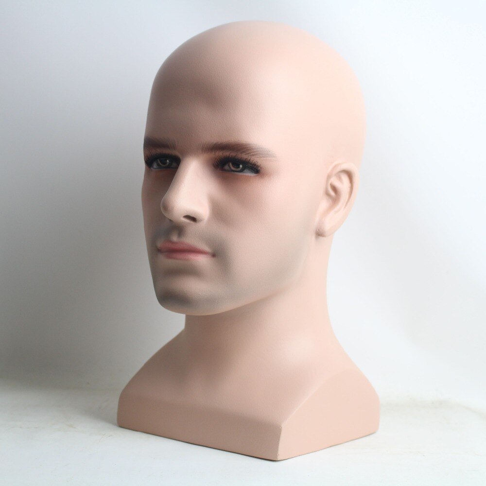 Realistic Fiberglass Male Mannequin Head For Wig And Sunglasses Display