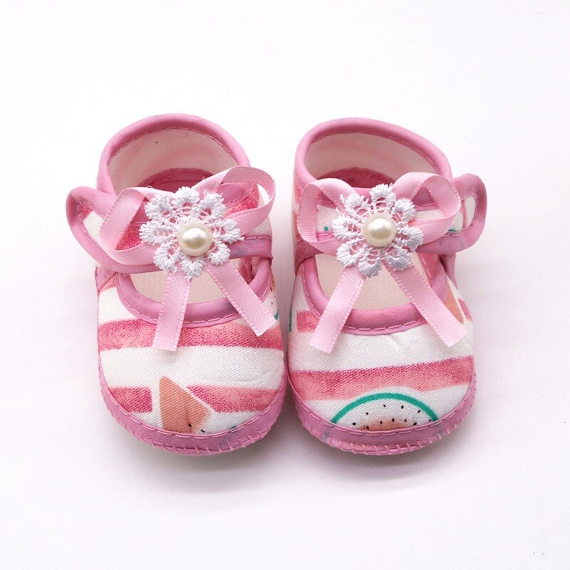 Toddler Soft Soled Baby Girl Sandals First Walkers Baby Breathable Cartoon Watermelon Pattern Anti-Slip Casual Sneakers: 3 / 0-6 Months