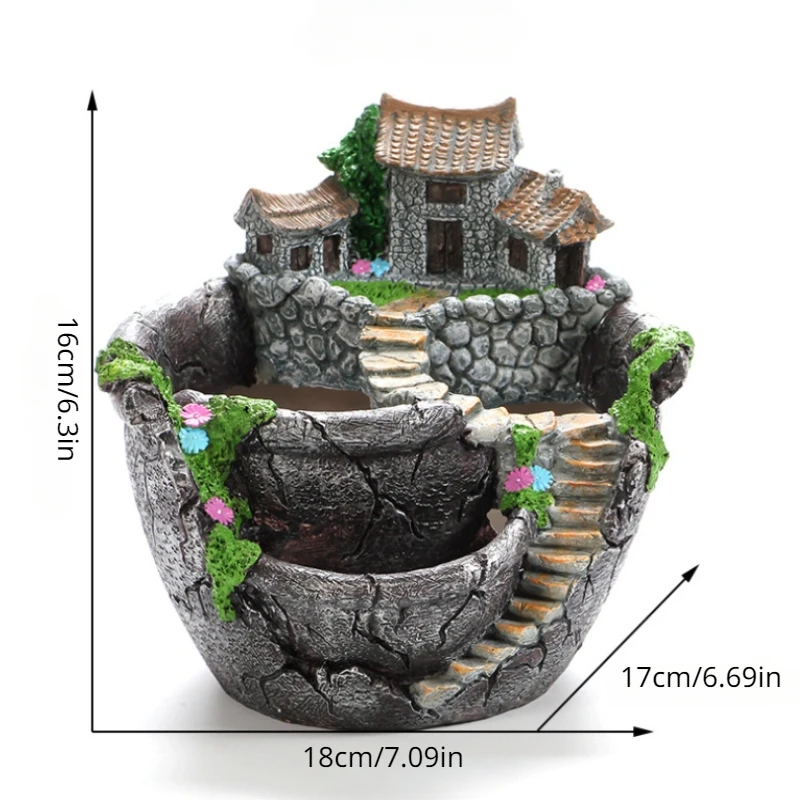 Vetplanten Plantenbak Bloempot Hars Bloempot Desktop Pothouder Huis Tuin Decoratie Planten Houder