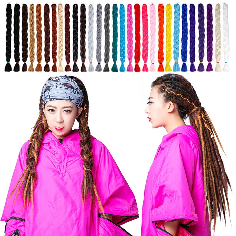 High Temperature Fiber Kanekalon False Braiding Hair Extensions 41 inch Synthetic Jumbo Braids Crochet Hair For Women