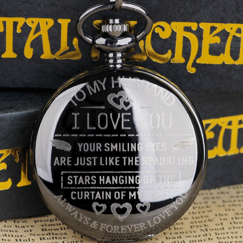 Creatitive Pocket Watch Pattern Steampunk Vintage Quartz Pocket Watch Best Husband