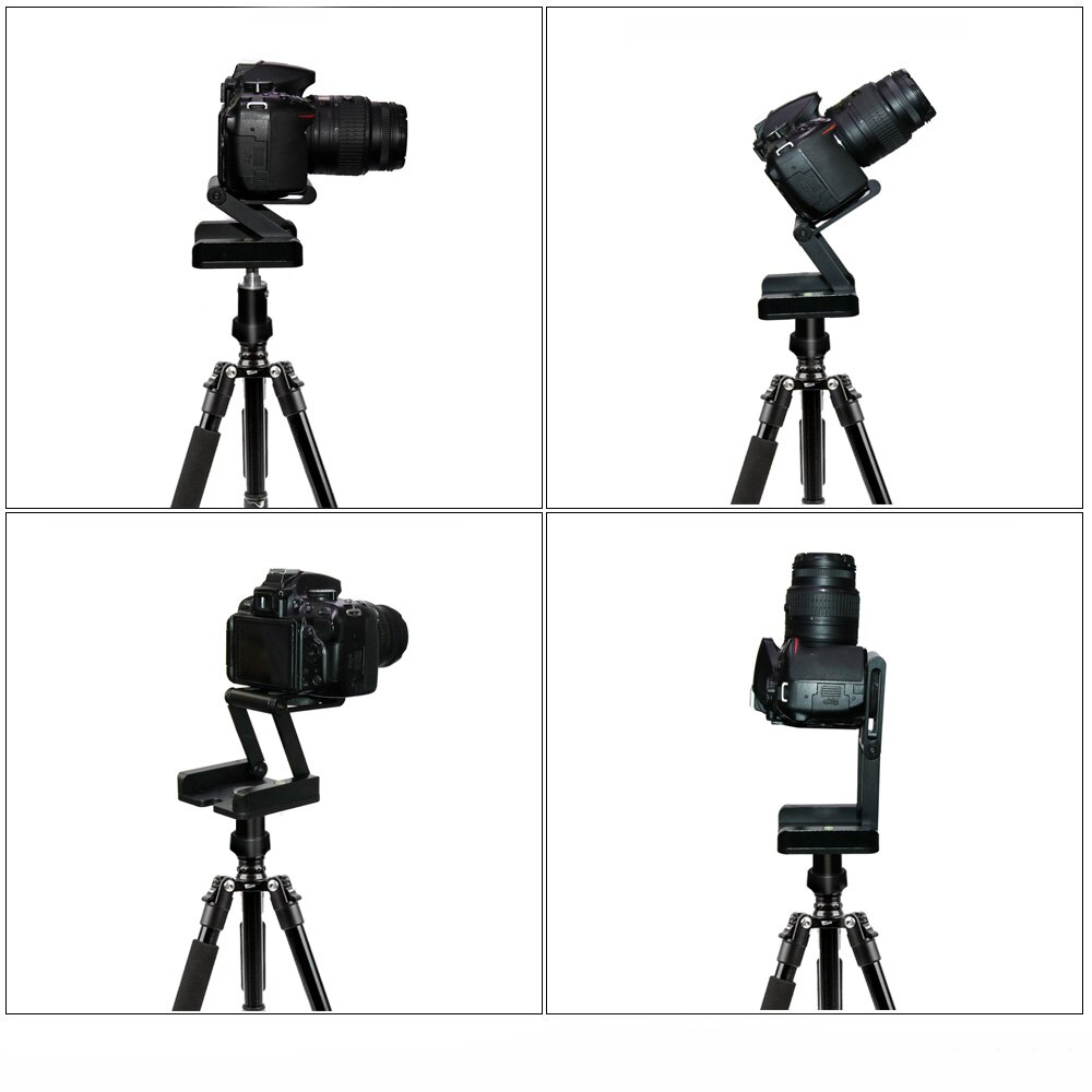 Z Flex Tilt Head DSLR soporte plegable de aleación de aluminio soporte de cámara Placa de trípode de liberación rápida y nivel para Canon